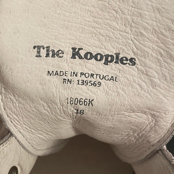 The Kooples - Off white Platform Leather Suede Distressed Sneakers - Picture 5 of 8